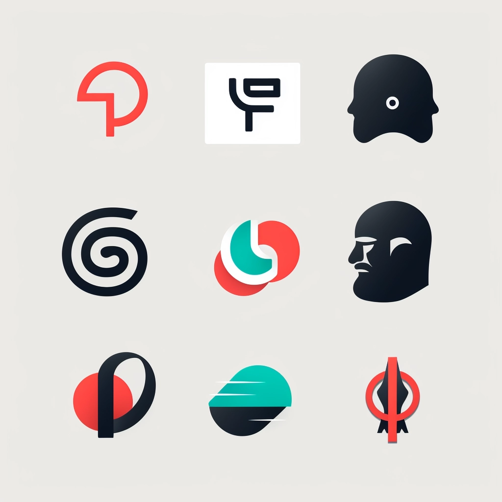 Un ensemble de logos en flat design